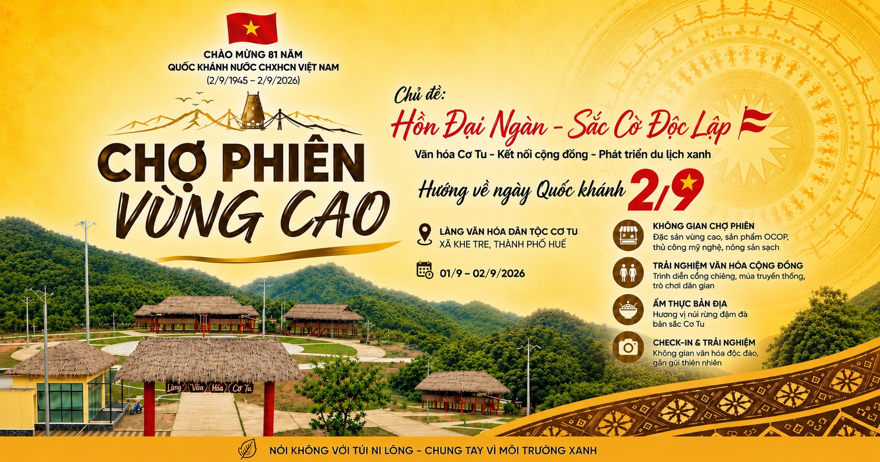 Phiên chợ vùng cao Nam Đông dịp lễ 2/9 – 2026